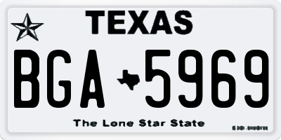TX license plate BGA5969
