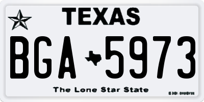 TX license plate BGA5973