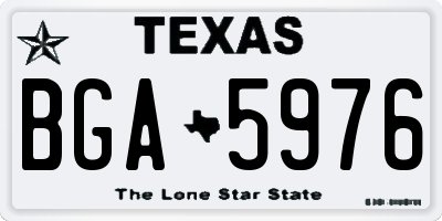 TX license plate BGA5976