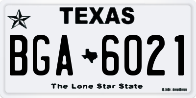 TX license plate BGA6021