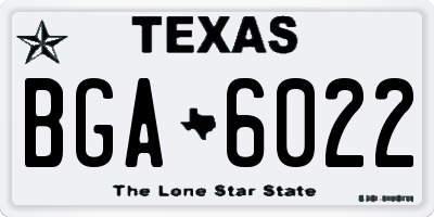 TX license plate BGA6022