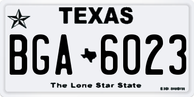 TX license plate BGA6023