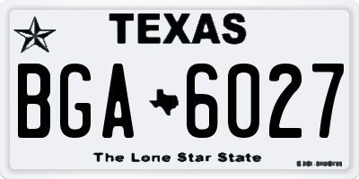TX license plate BGA6027