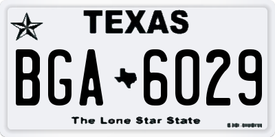 TX license plate BGA6029