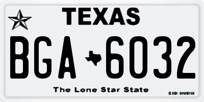 TX license plate BGA6032