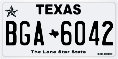 TX license plate BGA6042