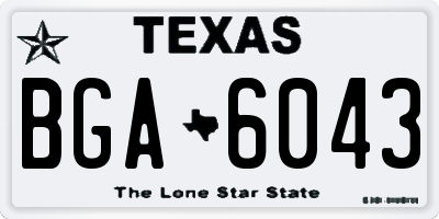 TX license plate BGA6043