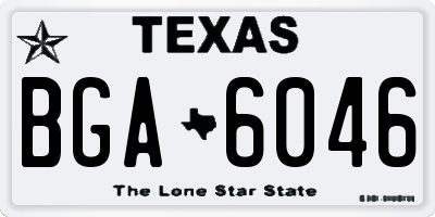 TX license plate BGA6046