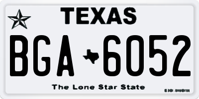 TX license plate BGA6052