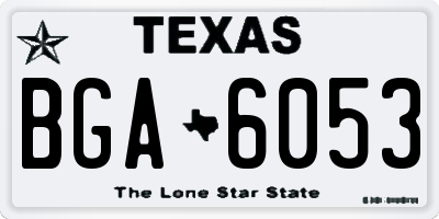 TX license plate BGA6053