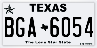 TX license plate BGA6054