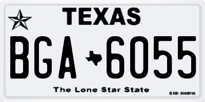 TX license plate BGA6055