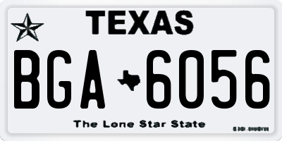 TX license plate BGA6056
