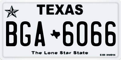 TX license plate BGA6066