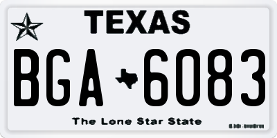 TX license plate BGA6083