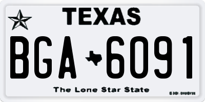 TX license plate BGA6091