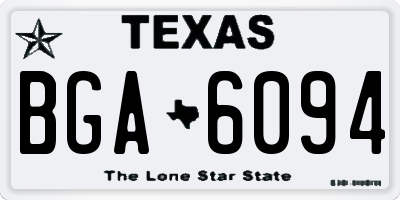 TX license plate BGA6094