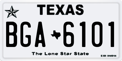 TX license plate BGA6101