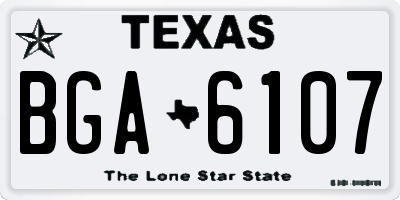 TX license plate BGA6107