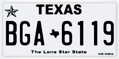 TX license plate BGA6119