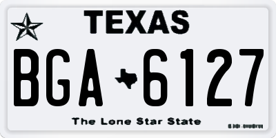 TX license plate BGA6127