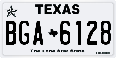 TX license plate BGA6128