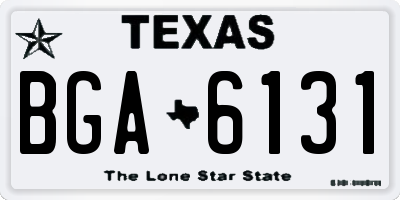 TX license plate BGA6131