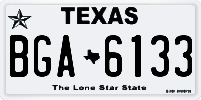 TX license plate BGA6133