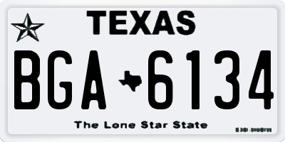 TX license plate BGA6134
