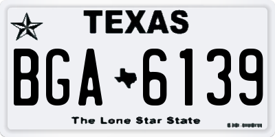 TX license plate BGA6139
