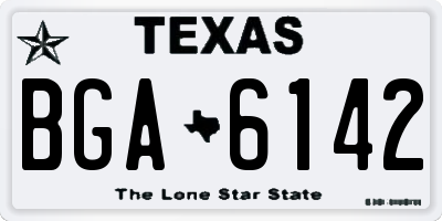 TX license plate BGA6142