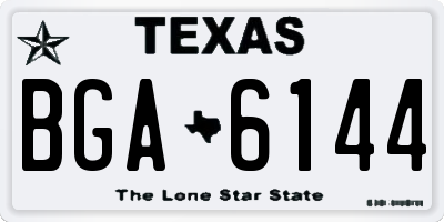 TX license plate BGA6144