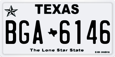TX license plate BGA6146