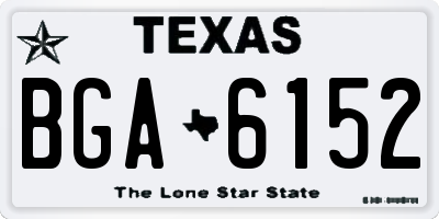 TX license plate BGA6152