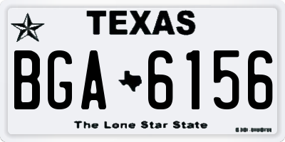 TX license plate BGA6156
