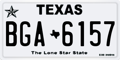 TX license plate BGA6157