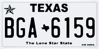 TX license plate BGA6159