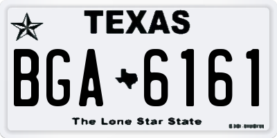 TX license plate BGA6161