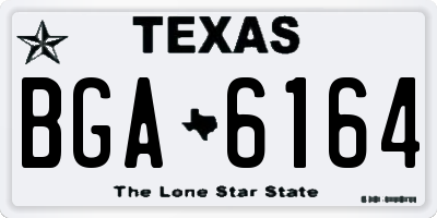 TX license plate BGA6164
