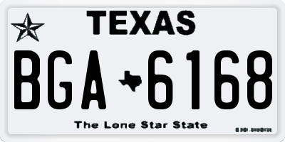 TX license plate BGA6168