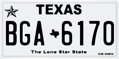 TX license plate BGA6170