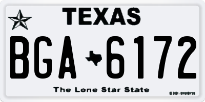 TX license plate BGA6172
