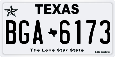 TX license plate BGA6173
