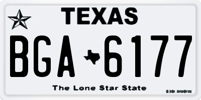 TX license plate BGA6177