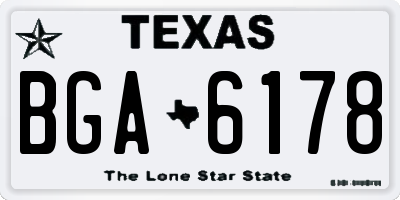 TX license plate BGA6178