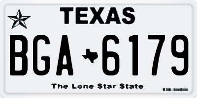 TX license plate BGA6179