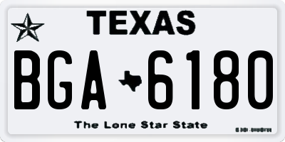 TX license plate BGA6180