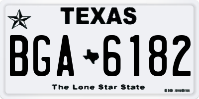 TX license plate BGA6182