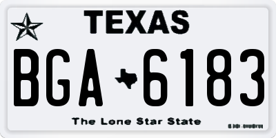 TX license plate BGA6183