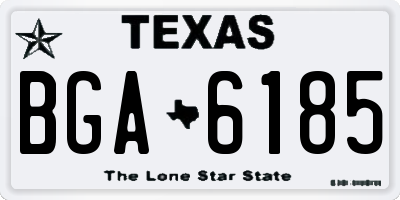 TX license plate BGA6185